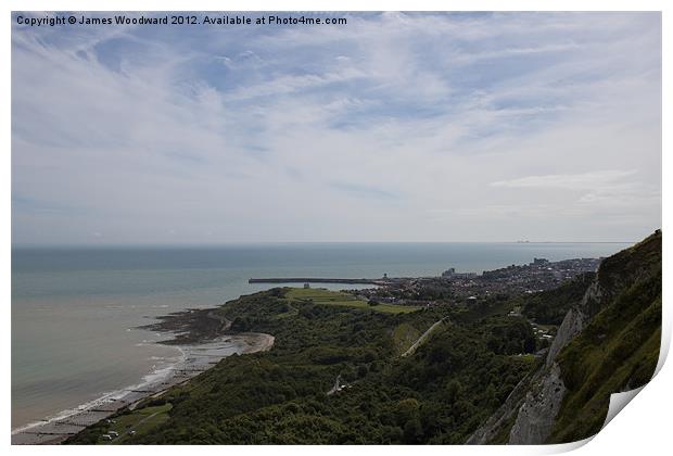 Folkestone from above Print by James Woodward