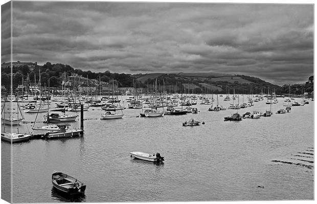 Dartmouth Moorings Canvas Print by Paul Mirfin