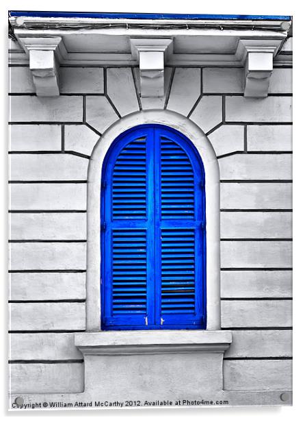 Blue Window Acrylic by William AttardMcCarthy