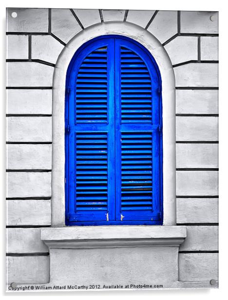 Blue Window Acrylic by William AttardMcCarthy