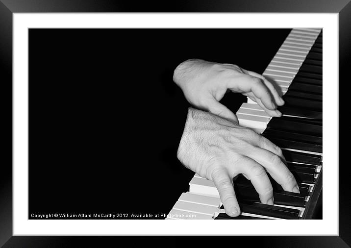 Piano Hands Framed Mounted Print by William AttardMcCarthy