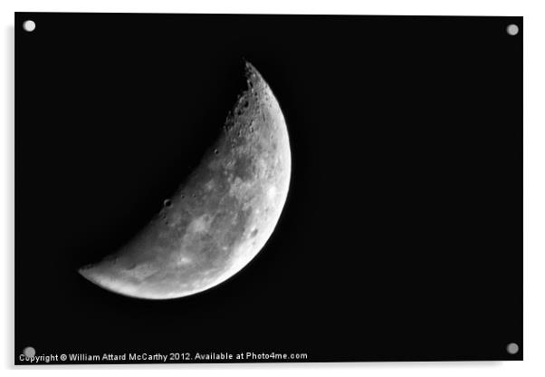 Crescent Moon Acrylic by William AttardMcCarthy