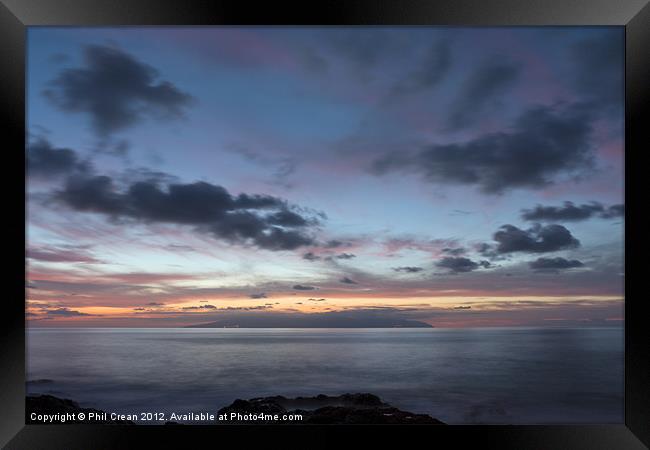 Twilight sky La Gomera Framed Print by Phil Crean