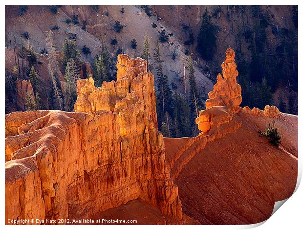 Luminous Hoodoos Print by Eva Kato