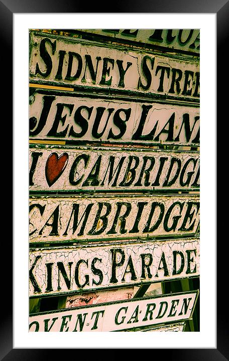 Cambridge Streets Framed Mounted Print by Adam Payne