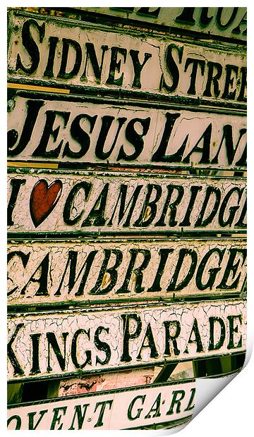 Cambridge Streets Print by Adam Payne