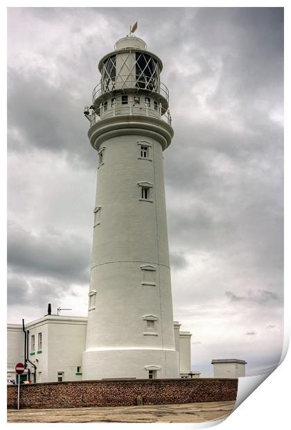 Flamborough Lighthouse Print by Tom Gomez