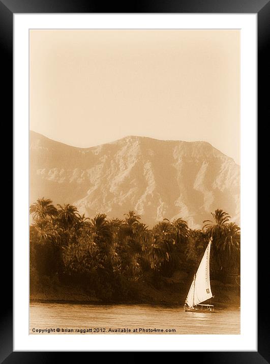 Nile Felluca Framed Mounted Print by Brian  Raggatt