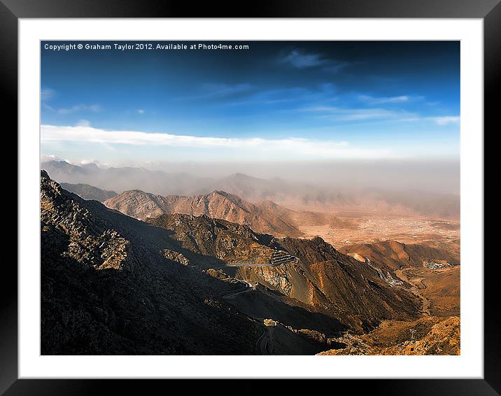 The Enchanting Misty Al Hada Road Framed Mounted Print by Graham Taylor