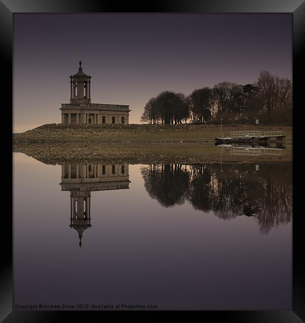 Rutland water reflects Framed Print by Andrew Driver
