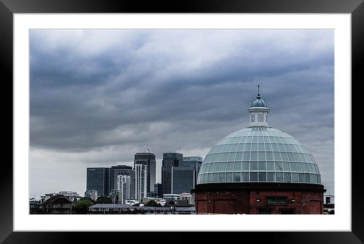 Greenwich Skyline Framed Mounted Print by Neal P