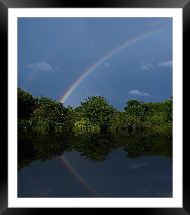 Rainbow Reflections Framed Mounted Print by John Ellis