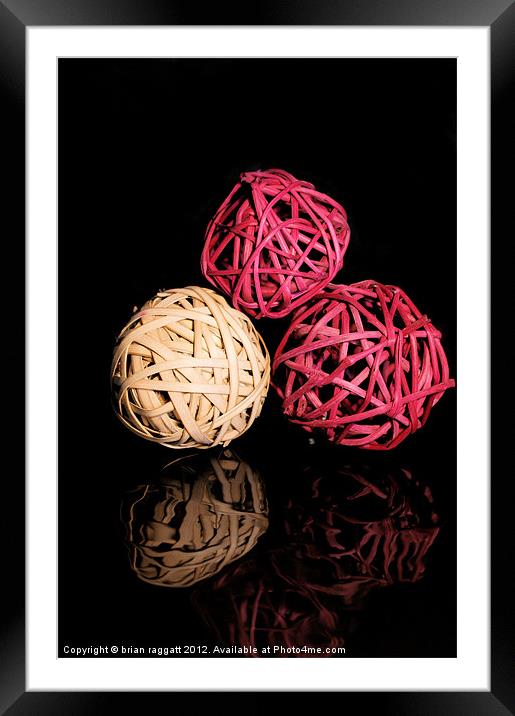 3 Spheres Framed Mounted Print by Brian  Raggatt