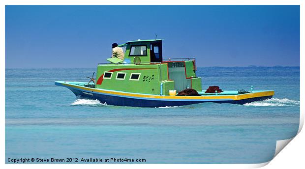 Maldevean Fishing Boat Print by Steve Brown