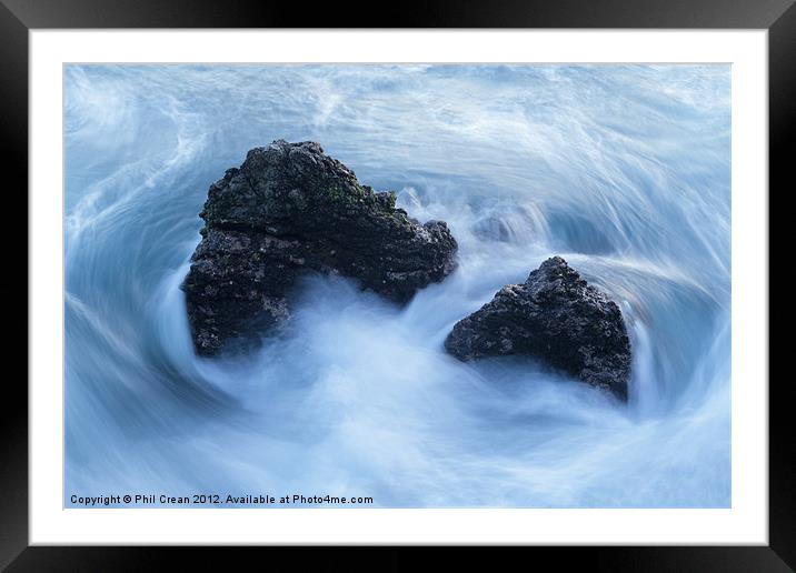 Tide and rocks, Tenerife Framed Mounted Print by Phil Crean