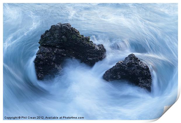 Tide and rocks, Tenerife Print by Phil Crean
