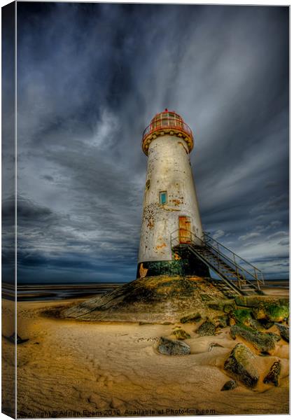 Talacre Lighthouse Canvas Print by Adrian Evans