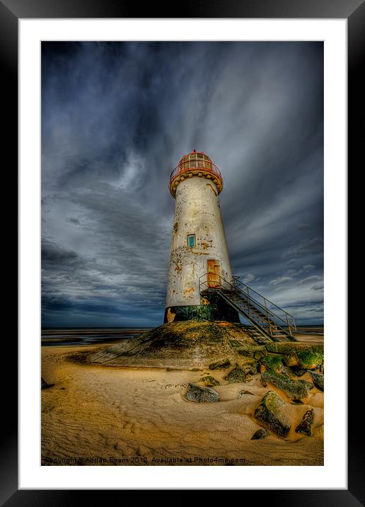 Talacre Lighthouse Framed Mounted Print by Adrian Evans