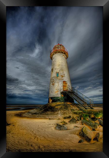Talacre Lighthouse Framed Print by Adrian Evans