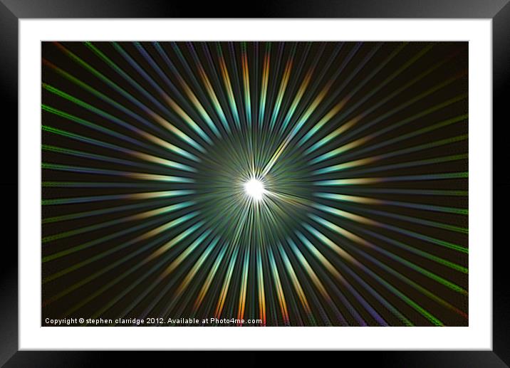 rainbow light rays Framed Mounted Print by stephen clarridge