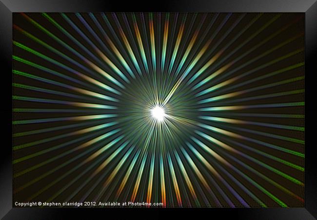 rainbow light rays Framed Print by stephen clarridge