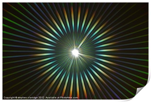 rainbow light rays Print by stephen clarridge