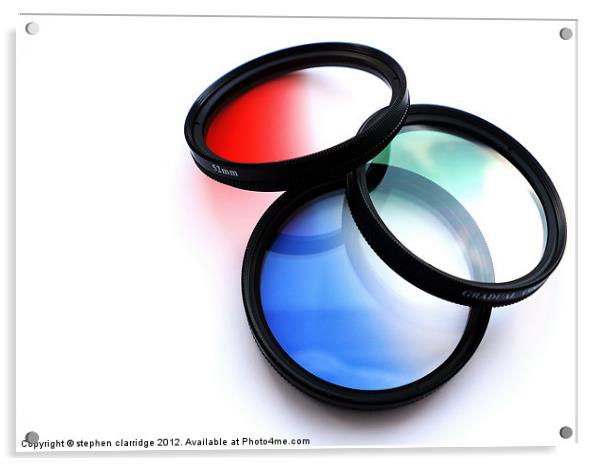 coloured gradual filters Acrylic by stephen clarridge