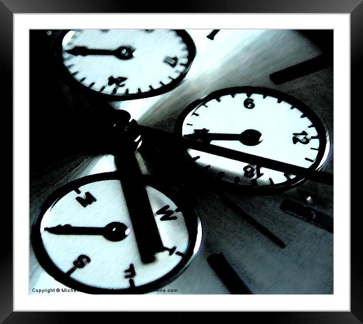 Tick Tock Framed Mounted Print by Michelle Orai