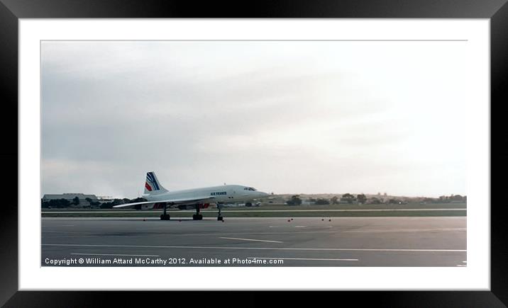 Air France Concorde F-BVFB (cn 207) Framed Mounted Print by William AttardMcCarthy