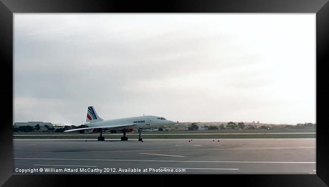 Air France Concorde F-BVFB (cn 207) Framed Print by William AttardMcCarthy