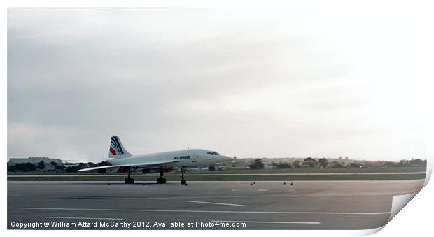 Air France Concorde F-BVFB (cn 207) Print by William AttardMcCarthy