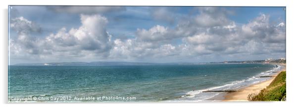Poole Bay Panorama Acrylic by Chris Day