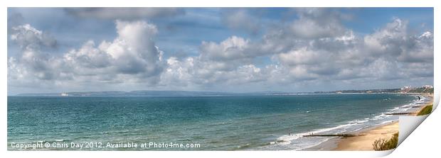 Poole Bay Panorama Print by Chris Day