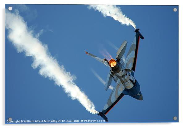 Fighting Falcon Acrylic by William AttardMcCarthy