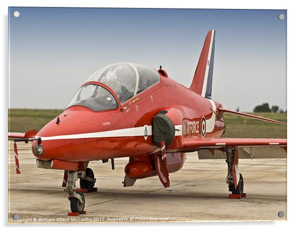 RAF Red Arrows Acrylic by William AttardMcCarthy