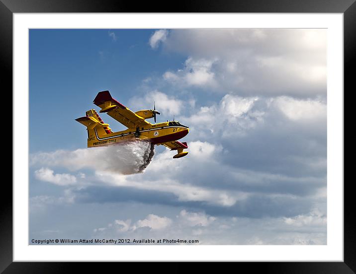 Bombardier 415 Superscooper Framed Mounted Print by William AttardMcCarthy