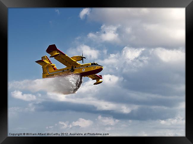 Bombardier 415 Superscooper Framed Print by William AttardMcCarthy