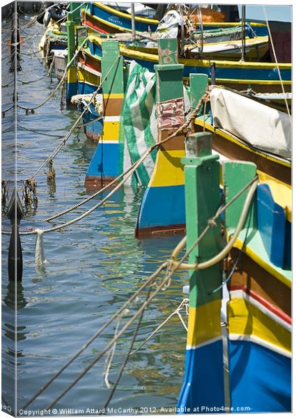 Colours of Malta Canvas Print by William AttardMcCarthy