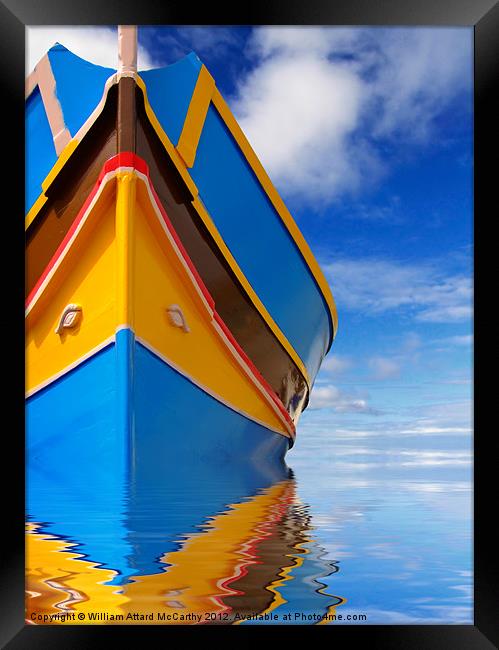 Reflections of the Mediterranean Framed Print by William AttardMcCarthy