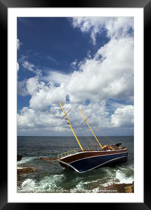 Beached Framed Mounted Print by William AttardMcCarthy