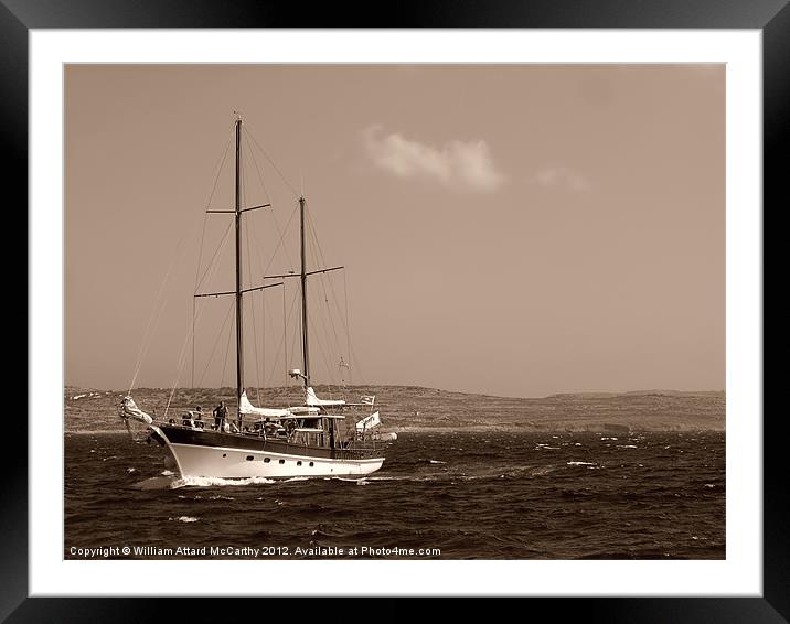 Yachting in the Med Framed Mounted Print by William AttardMcCarthy