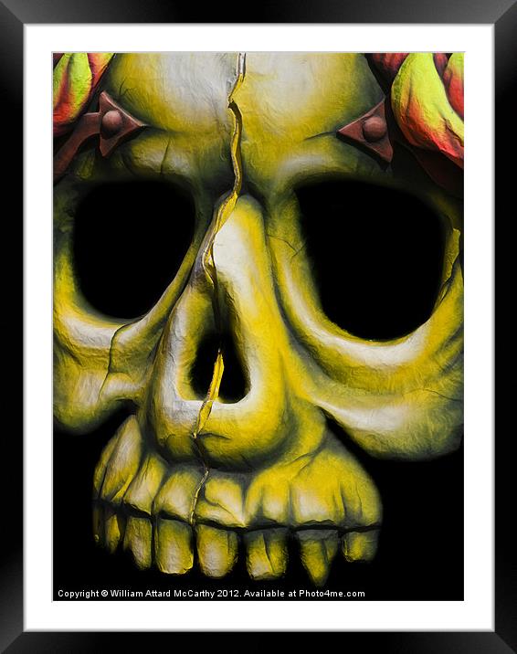 Face of Death Framed Mounted Print by William AttardMcCarthy