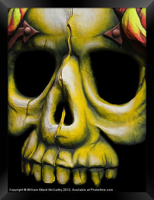 Face of Death Framed Print by William AttardMcCarthy