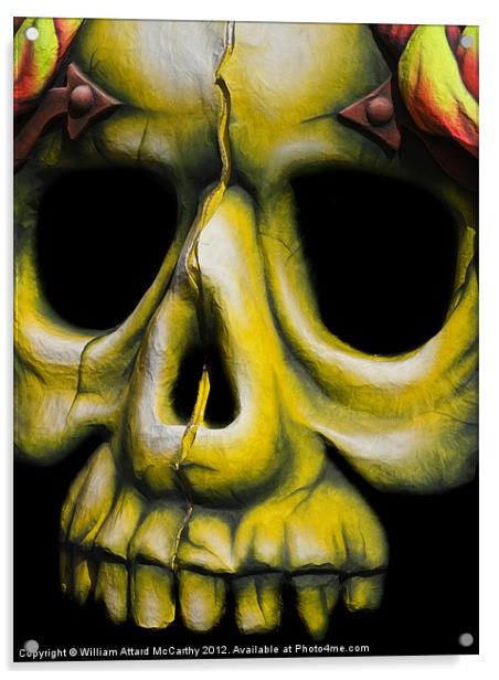 Face of Death Acrylic by William AttardMcCarthy