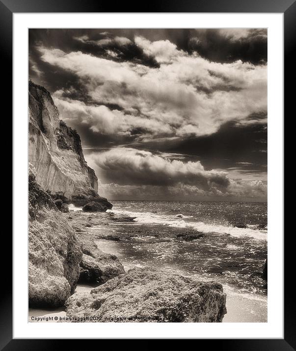 Beach in Portugal Framed Mounted Print by Brian  Raggatt