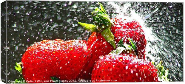 Strawberry Splatter 3.0 Canvas Print by Colin Williams Photography
