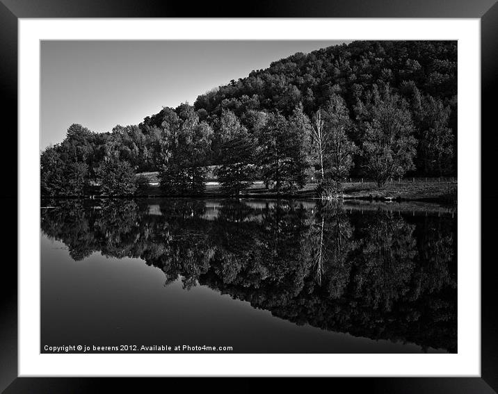 the mirror pond Framed Mounted Print by Jo Beerens