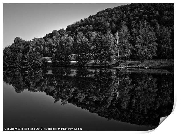 the mirror pond Print by Jo Beerens