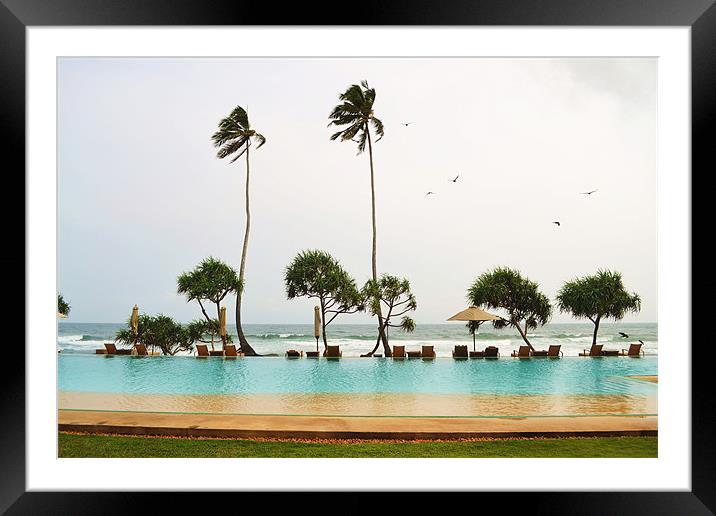 Sea view at Fortress Hotel,Srilanka. Framed Mounted Print by thushara weeramanthry