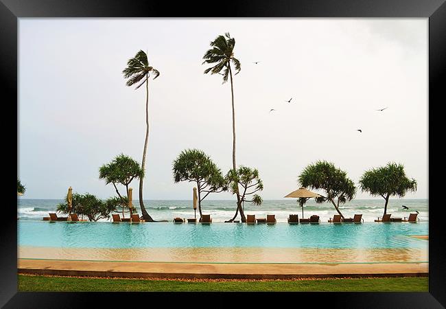 Sea view at Fortress Hotel,Srilanka. Framed Print by thushara weeramanthry